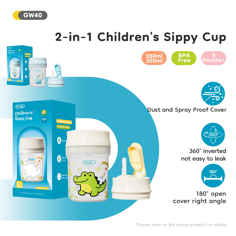 Baby Food Jars With Lids - Kinderen Leren Drinkbeker 2-in-1 Baby Waterbekers