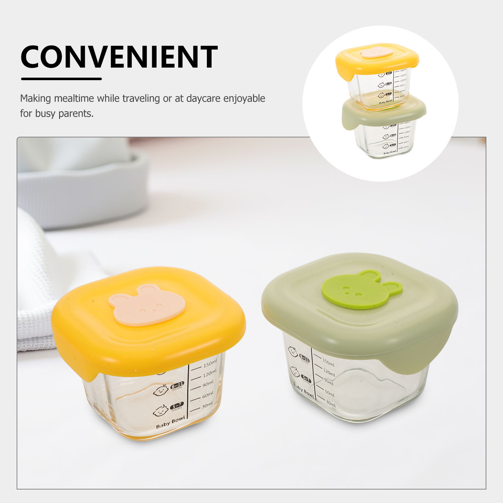 2 stuks babyvoedsel bewaardoze - Baby Food Jars With Lids recensie en prijs