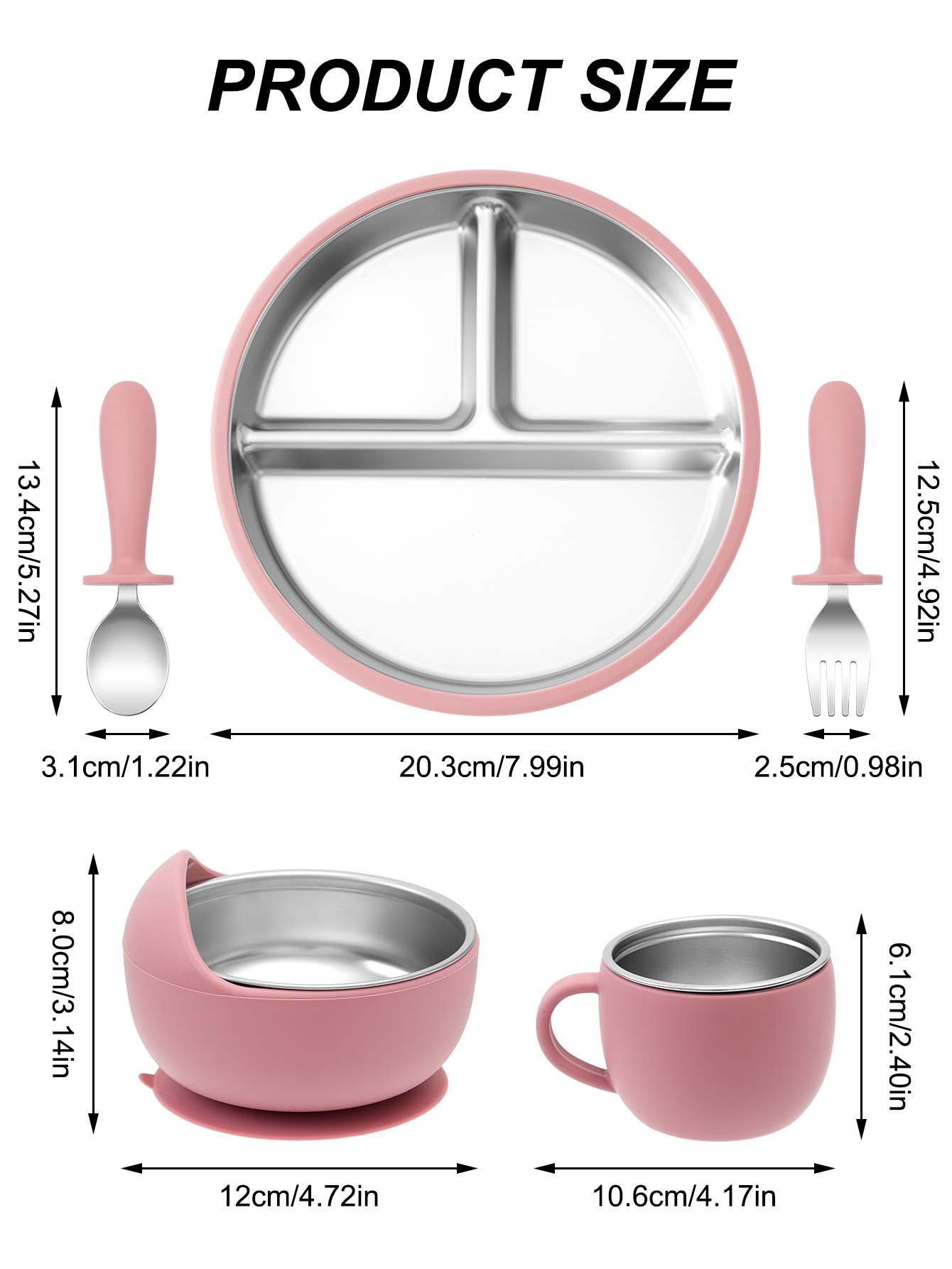 5PCS Rvs Afneembare Gerechten  - Baby Food Menu recensie en prijs